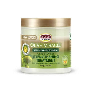 AFRICAN PRIDE
Olive Miracle Anti Breakage Strengthening Treatment Cream 6oz / 170g