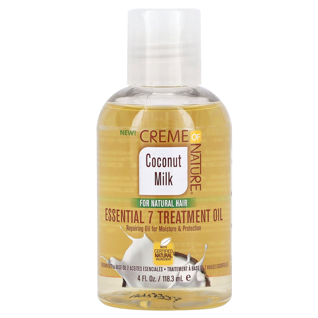 Creme Of Nature
Essential 7 Treatment Oil, Coconut Milk, 4 fl oz (118.3 ml)