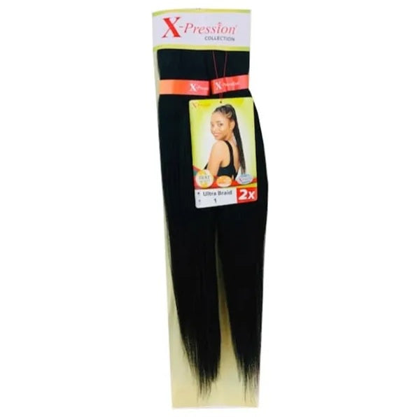 Xpression Pre Stretched Ultra Braid 2x Pack Braid Extensions 46" Length colour 1