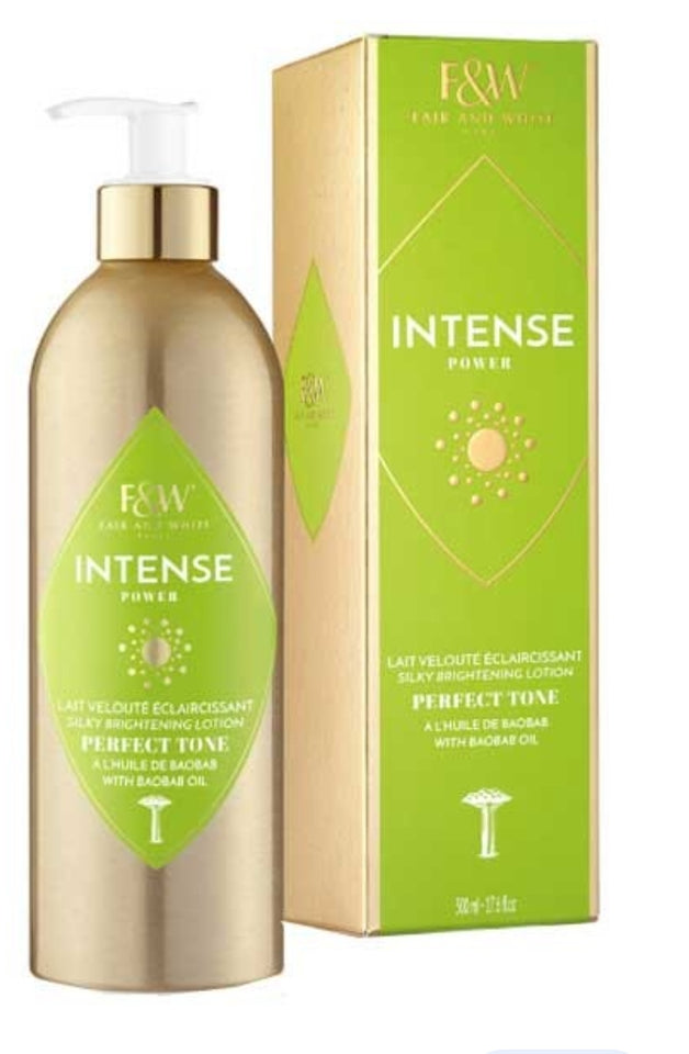 Fair and white Intense power Silky brightening Lotion with baobab oil