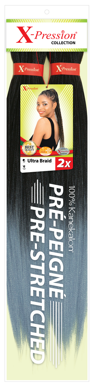 Xpression Pre Stretched Ultra Braid 2x Pack Braid Extensions 46