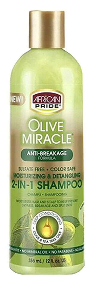 AFRICAN PRIDE
Olive Miracle 2 In 1 Shampoo & Conditioner - 12oz / 355ml