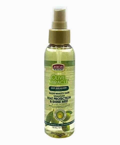 AFRICAN PRIDE
Olive Miracle Anti Breakage Formula Heat Protection And Shine Mist 118ml