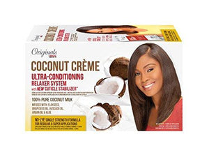 Originals By Africa's Best Coconut Creme Ultra-Conditioning Relaxer System with Cuticle Stabilizer 1 Kit